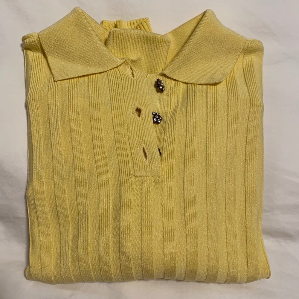 Knit short sleeve polo